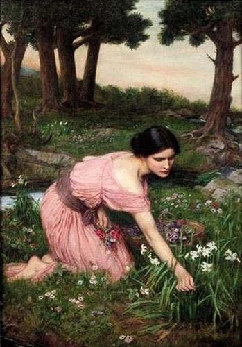 John William Waterhouse Spring Spreads One Green Lap of Flowers oil painting image